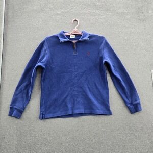 Polo Ralph Lauren Boy Sweatshirt S Blue Logo Zipper Long Sleeve‎